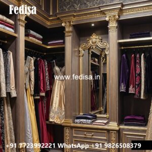 Modern Wardrobe Design with Open Shelving No-935