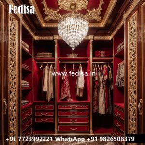 Contemporary Wardrobe Design with Glass Accents No-988