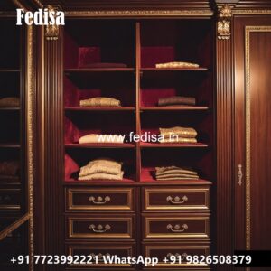 Elegant Wardrobe Design with Custom Shelves No-1071