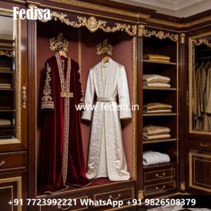 Stylish Wardrobe Design with Decorative Finish No-1089