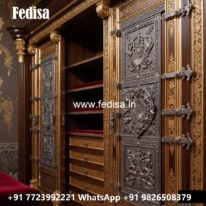 Modern Wardrobe Design with Wooden Accents No-1153