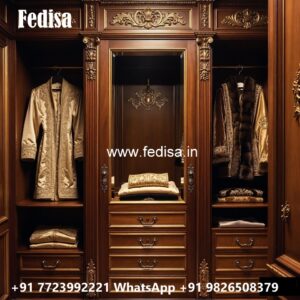 Modern Wardrobe Design with Elegant Shelving No-1161