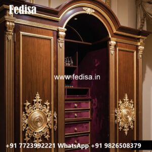Elegant Classic Wardrobe Design with Carvings No-1503