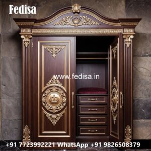 Classic Wardrobe Design with Brass Handles No-1525