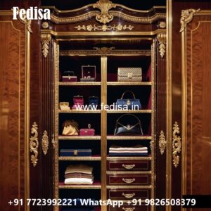 Classic Wardrobe Design with Artistic Carvings No-1550