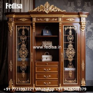 Classic Wardrobe Design with Artistic Details No-1590