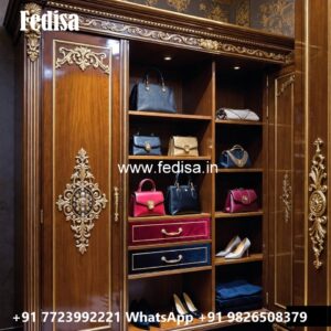 Wooden Wardrobe Design with Vintage Charm No-1596