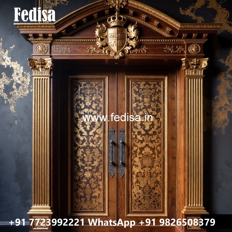 Classic Wooden Wardrobe with Elegant Decor No-1630