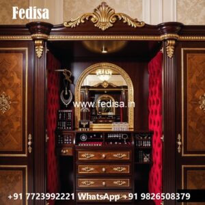 Elegant Wardrobe Design with Rich Wood Texture No-1655