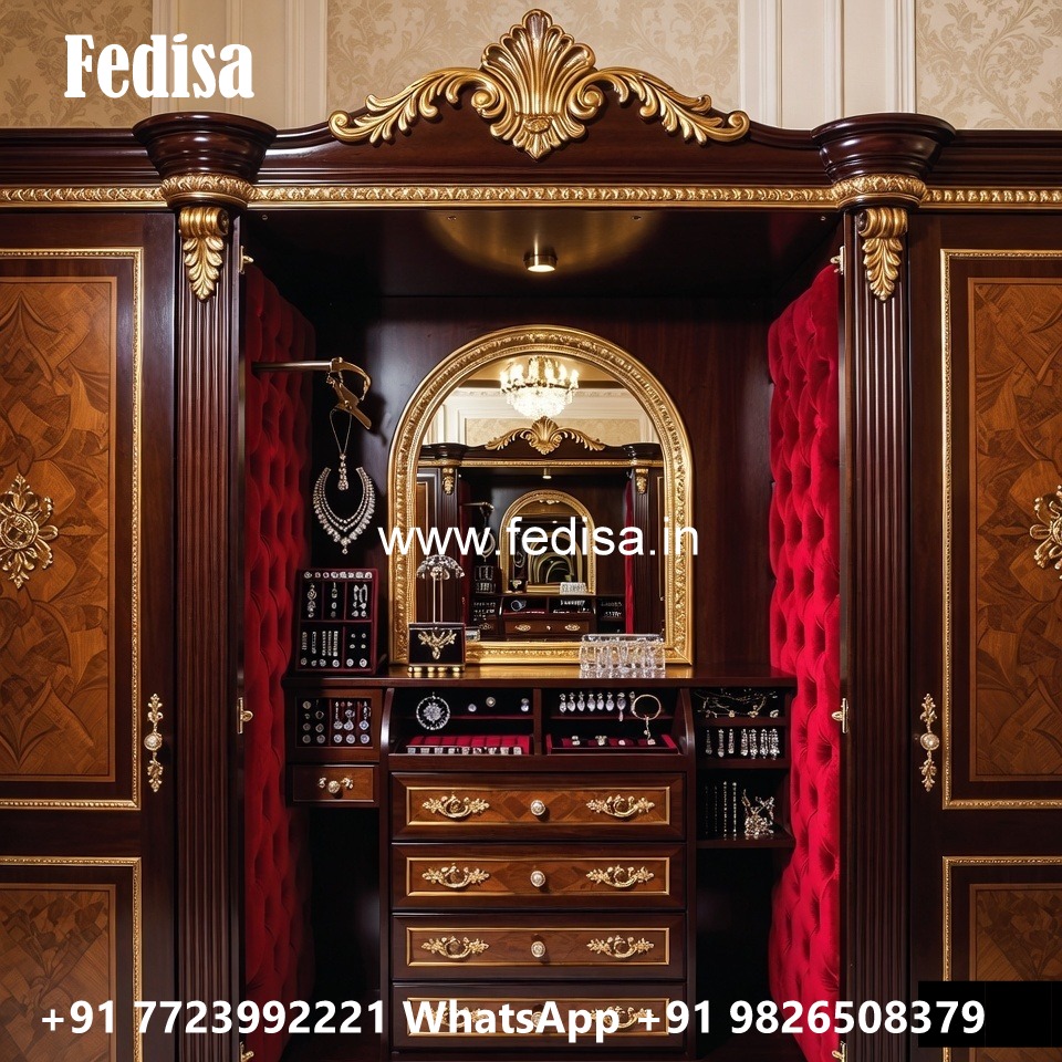 Elegant Wardrobe Design with Rich Wood Texture No-1655