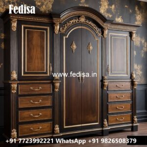 Premium Wooden Wardrobe with Artistic Details No-1718