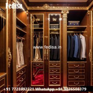 Elegant Bedroom Wardrobe with Vintage Appeal No-1721