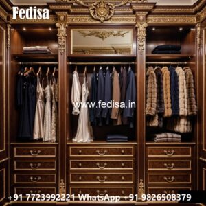 Traditional Wooden Closet with Elegant Details No-1730