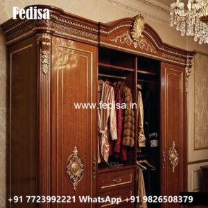 Classic Wooden Wardrobe with Artistic Charm No-1742