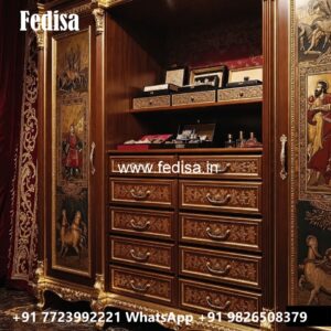 Luxury Wardrobe Design with Artistic Mirrors No-1769