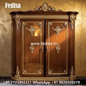 Premium Wooden Wardrobe with Decorative Mirrors No-1795