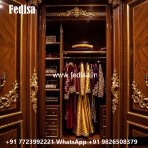 Classic Wooden Wardrobe Design for Elegant Interiors No-1816