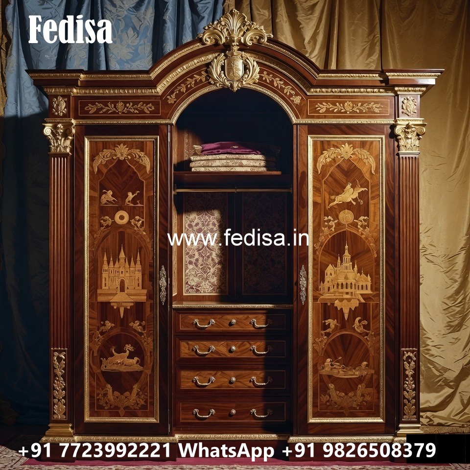 Wooden Wardrobe Design with Elegant Detailing No-1843