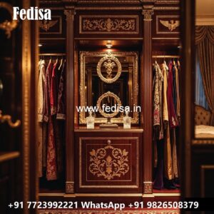 Elegant Wardrobe Design with Rich Texture No-1940