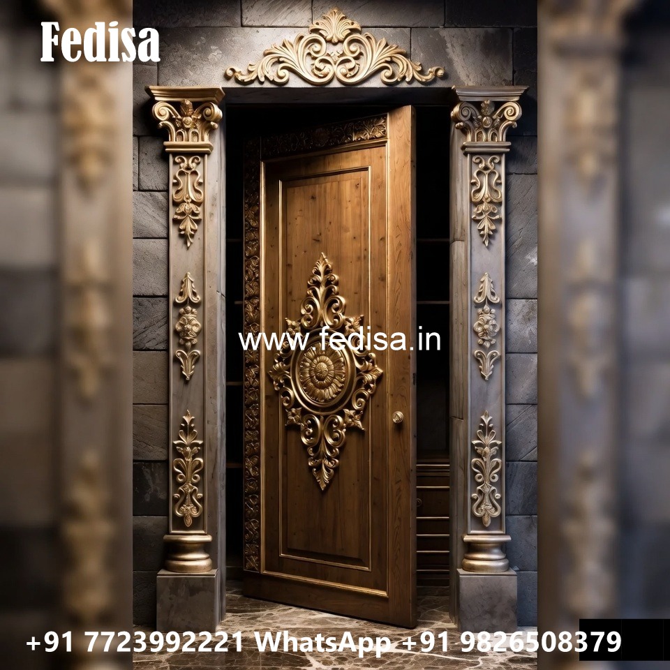 Premium Wardrobe Design with Wooden Texture No-1983