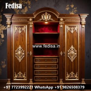 Elegant Sliding Wardrobe Design with Smart Storage No-2058