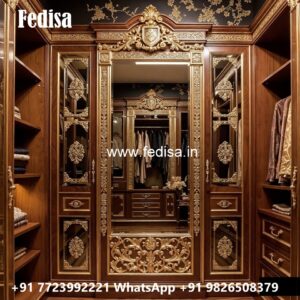 Stylish Wardrobe Design with Decorative Elements No-2061