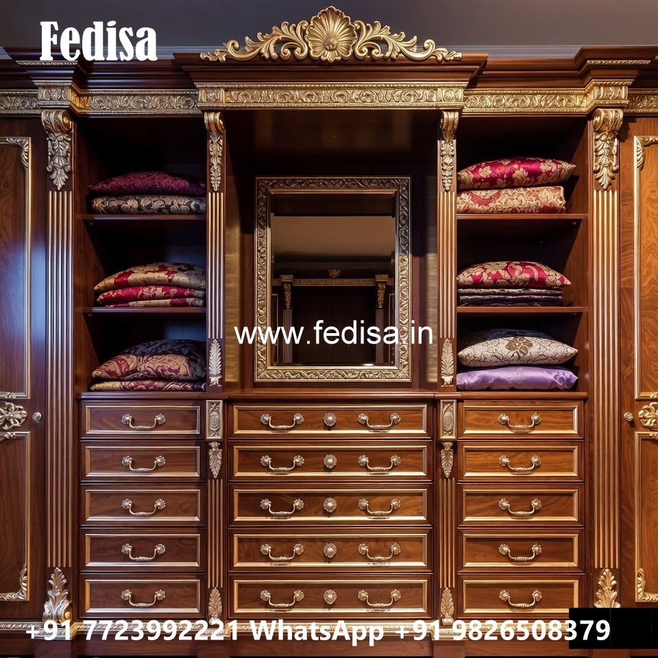 Premium Wardrobe Design with Elegant Wooden Finish No-2080