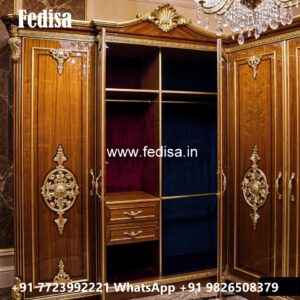 Elegant Wardrobe Design with Modern Mirror Finish No-2085