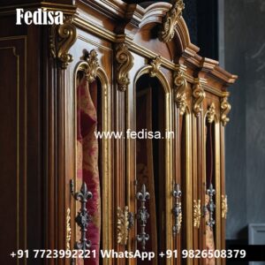 Classic Wardrobe Design with Brass Handles No-2424