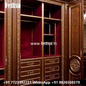 Classic Wooden Wardrobe with Decorative Trim No-2441