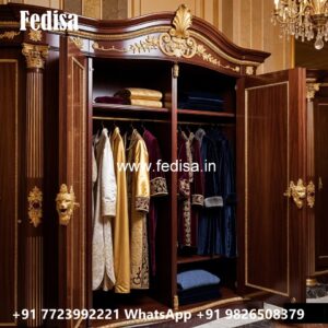 Traditional Wardrobe Design with Custom Features No-2480