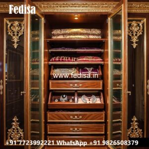 Classic Wardrobe Design with Rich Carvings No-2512