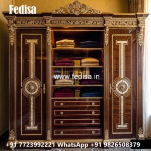 Elegant Wardrobe Design with Antique Style No-2513
