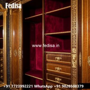 Elegant Wooden Closet with Decorative Panels No-2520