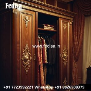 Traditional Wardrobe Design with Decorative Doors No-2569