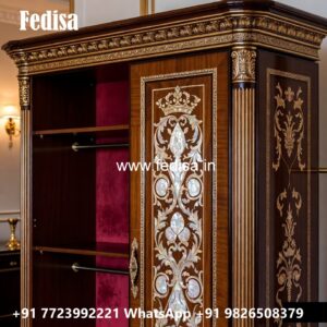 Royal Wardrobe Design with Handcrafted Finish No-2577