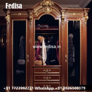 Vintage Closet Design with Premium Wood No-2585