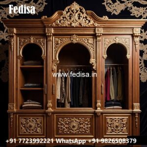 Elegant Wardrobe Design with Antique Inspiration No-2590