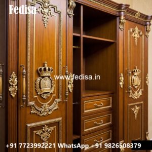 Vintage Wardrobe Design with Decorative Features No-2597
