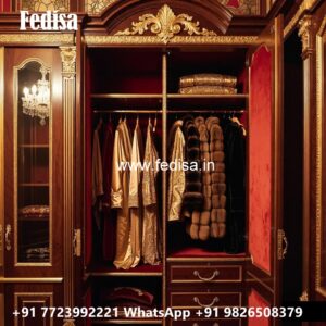 Traditional Wardrobe Design with Elegant Mirrors No-2618