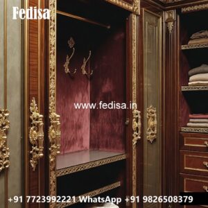 Classic Wooden Wardrobe with Artistic Charm No-2641