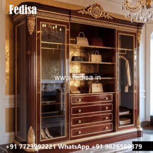 Elegant Wardrobe Design with Decorative Storage No-2643