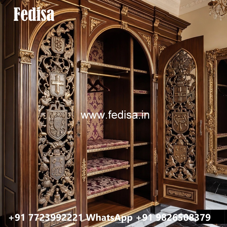 Classic Wardrobe Design with Luxury Mirrors No-2654