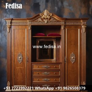 Premium Wardrobe Design with Wooden Texture No-2882