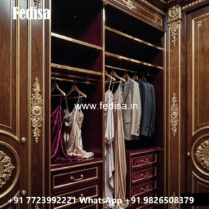 Stylish Wardrobe Design with Decorative Finish No-2887