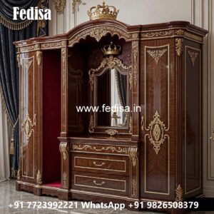 Modern Wardrobe Design with Elegant Shelving No-2959