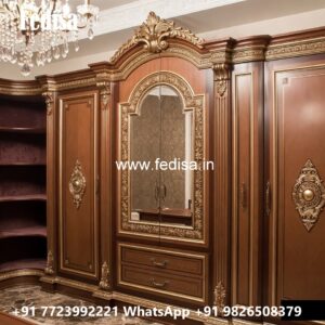 Classic Wardrobe Design with Mirror Doors No-3306