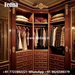 Elegant Master Bedroom Wardrobe Design No-3330
