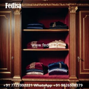 Classic Wardrobe Design with Gold Accents No-3333