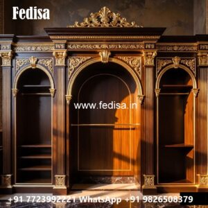 Traditional Wardrobe Design with Mirror Finish No-3334